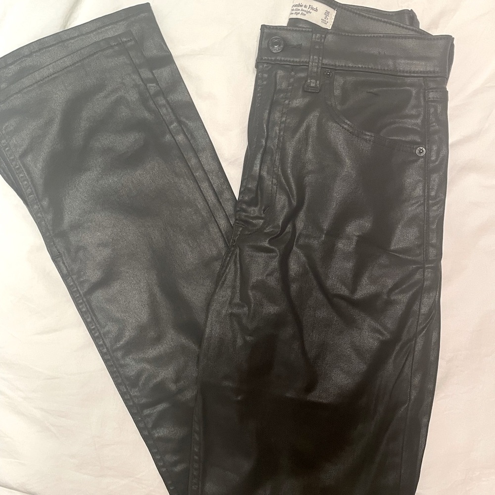 Abercrombie Black Coated Jeans